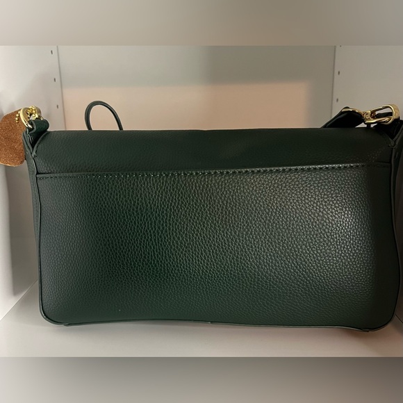 Chic Dark Green Leather Crossbody Bag - Picture 2 of 7